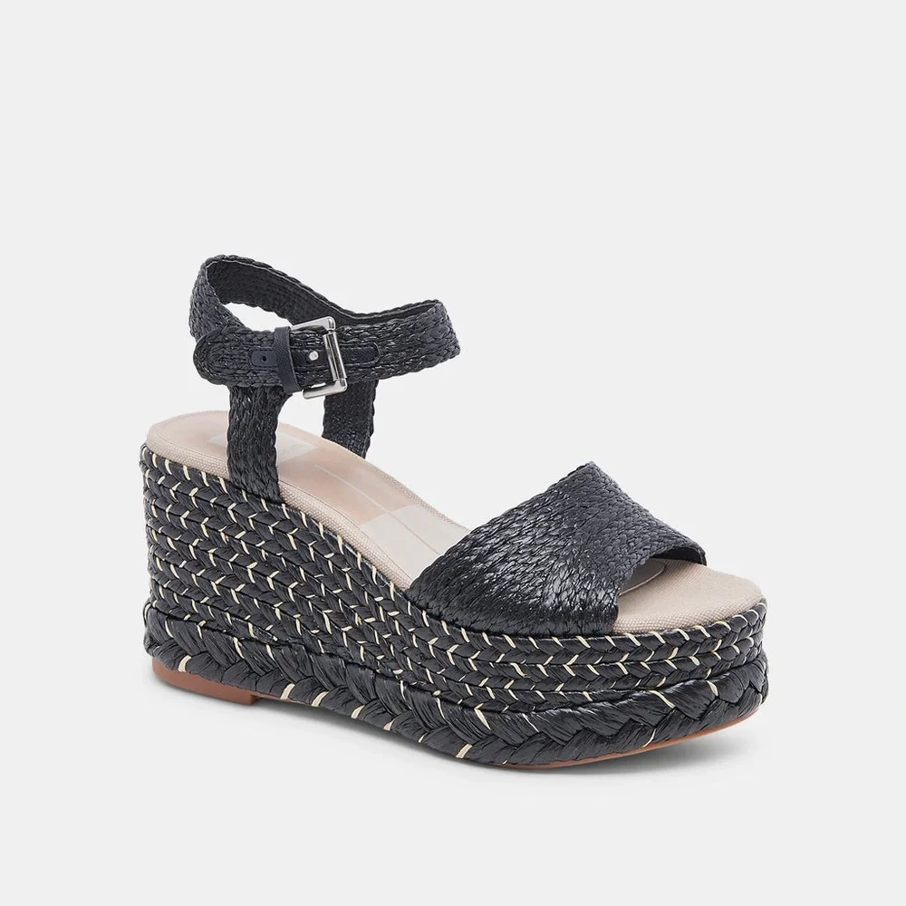 Dolce Vita Women's Tiago Ankle Strap Espadrille Platform Wedge Sandals
